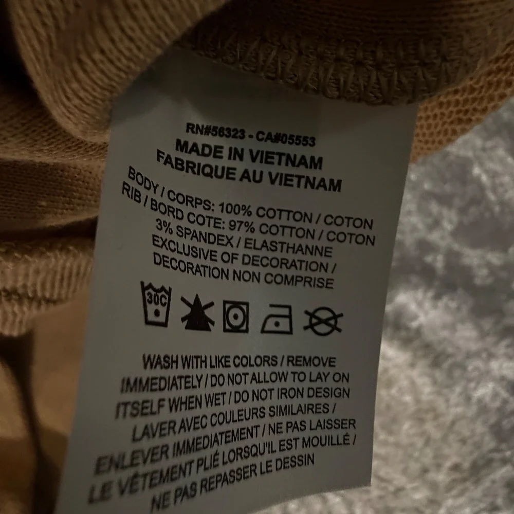 Jordan Essentials Sweatshirt Mens Small Tan Free‎ Jordan Headband NEW FN4607-244